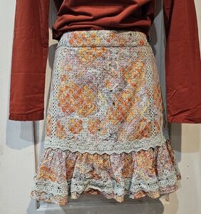 NWT SAM EDELMAN COURTNEY FLORAL COTTON EYELET MINISKIRT